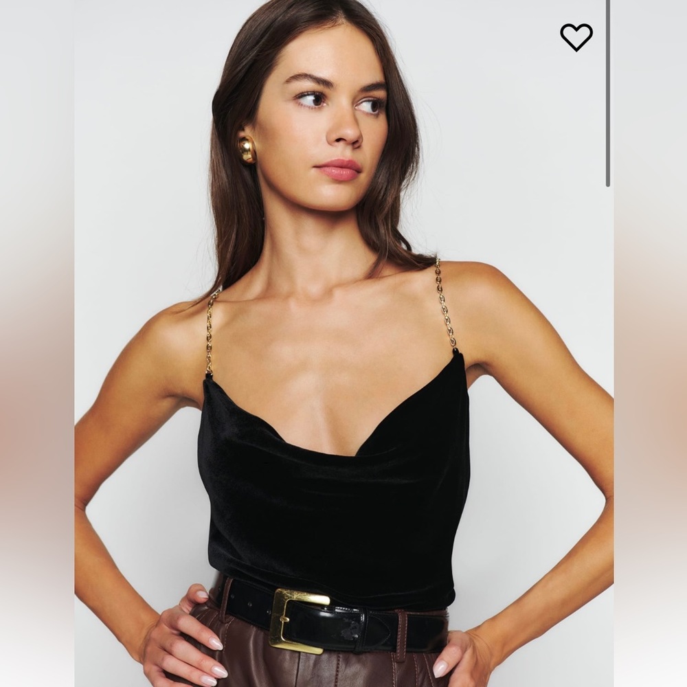 Reformation Rori Velvet Top